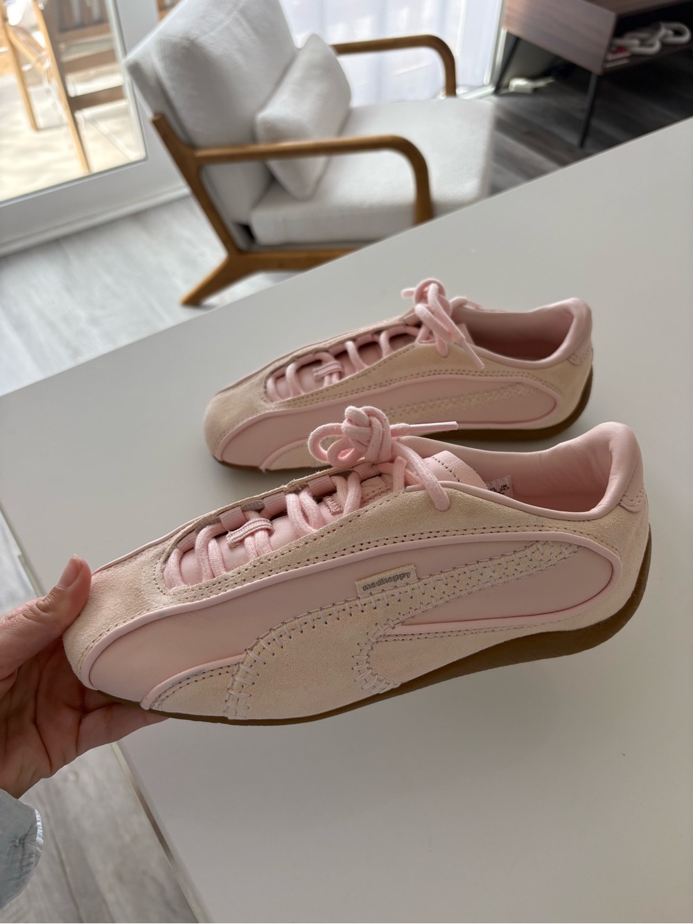 adidas Pink Suede & Leather Low-Top Sneakers